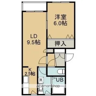 カスティーユ美原【1階】の間取り